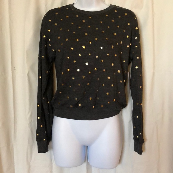 Spiritual Gangster Long Sleeve Stars Top, size S NWT - Picture 1 of 9